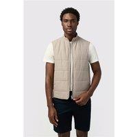 Melka Beige Zip Through Gilet