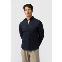 Melka Navy Blue Button Down Collar Overshirt