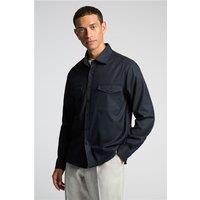 Melka Navy Blue Overshirt With Front Pockets
