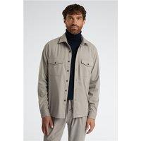 Melka Beige Overshirt With Front Pockets
