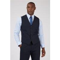 Limehaus Slim Fit Navy Blue Stretch Waistcoat