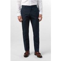 Limehaus Tailored Fit Navy Blue Stretch Men's Trousers