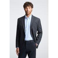 Melka Navy Blue Checked Mens Slim Fit Casual Blazer