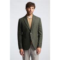 Melka Green Herringbone Mens Slim Fit Casual Formal Blazer