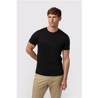 Melka Black Crew Neck Regular Fit T-Shirt, Egyptian Cotton