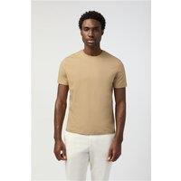 Melka Sand Crew Neck Regular Fit T-Shirt, Egyptian Cotton, Beige