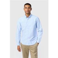 Melka Blue Mens Oxford Regular Fit Shirt, Long Sleeve