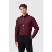 Melka Red Mens Oxford Regular Fit Shirt, Long Sleeve