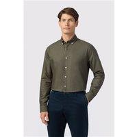 Melka Olive Mens Oxford Regular Fit Shirt, Long Sleeve