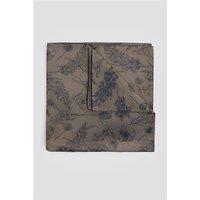 Limehaus Bronze Winter Floral Pocket Square by Suit Direct