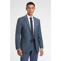 Racing Green Regular Fit Blue Wool Stretch Men's Suit Jacket