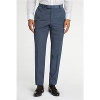 Racing Green Regular Fit Blue Wool Stretch Men's Trousers