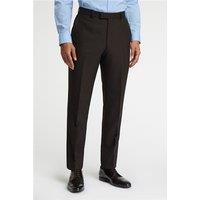 Racing Green Regular Fit Brown Birdseye Men's Trousers