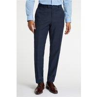 Racing Green Regular Fit Blue Tan Windowpane Stretch Men's Trousers