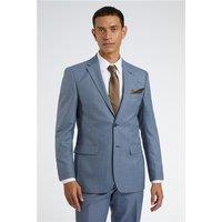 Racing Green Regular Fit Mid Blue Wool Men's Suit Jacket by Suit Direct