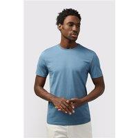 Melka Petrol Crew Neck Regular Fit T-Shirt, Egyptian Cotton, Blue