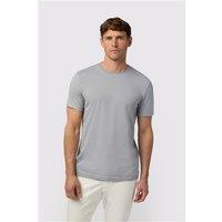 Melka Grey Crew Neck Regular Fit T-Shirt, Egyptian Cotton