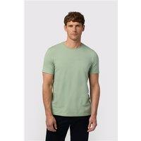 Melka Sage Crew Neck Regular Fit T-Shirt, Egyptian Cotton, Green