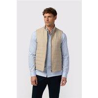 Melka Stone Zip Through Gilet, Beige