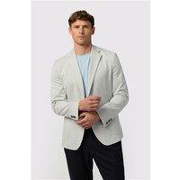Melka Light Grey Jersey Mens Slim Fit Blazer - Formal & Casual