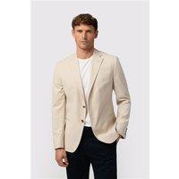 Melka Oatmeal Striped Mens Slim Fit Casual Blazer