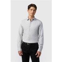 Melka Grey Mens Slim Fit Shirt, Long Sleeve