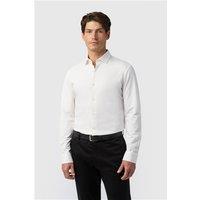 Melka Beige Mens Slim Fit Shirt, Long Sleeve