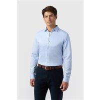 Melka Blue Mens Slim Fit Shirt, Long Sleeve
