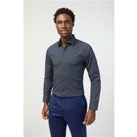 Limehaus Navy Blue Mens Shirt, Long Sleeve, Slim fit