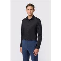 Limehaus Black Mens Shirt, Long Sleeve, Slim fit, Stretch Fabric
