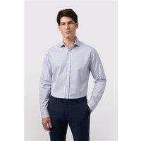 Alexandre Blue Mens Shirt, Long Sleeve, Striped, Egyptian Cotton, Tailored Fit