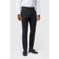 Alexandre Tailored Fit Italian Super 110's Black Twill Men's Trousers