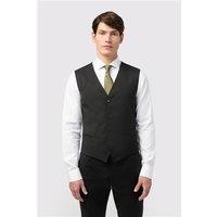 Alexandre Tailored Fit Italian Super 110's Black Twill Waistcoat