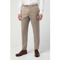 Alexandre Tailored Fit Italian Super 110's Stone Twill Men's Trousers, Beige