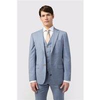 Alexandre Tailored Fit Italian Blue Windowpane Men's Suit Jacket