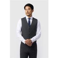 Limehaus Regular Fit Charcoal Grey Stretch Waistcoat