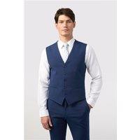 Limehaus Slim Fit Blue Stretch Waistcoat