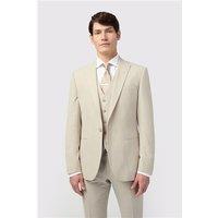 Alexandre Tailored Fit Stone Linen Beige Men's Suit Jacket