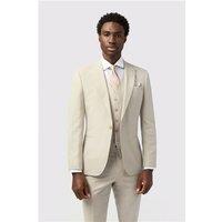 Alexandre Tailored Fit Stone Linen Men's Suit Jacket