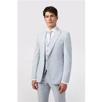 Alexandre Tailored Fit Soft Blue Linen Men's Suit Jacket