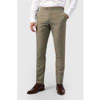 Alexandre Tailored Fit Sage Linen Men's Trousers, Green