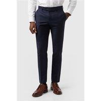 Alexandre Tailored Fit Navy Blue Stripe Men's Trousers