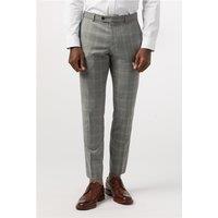 Alexandre Tailored Fit Cool Grey Windowpane Check Men's Trousers