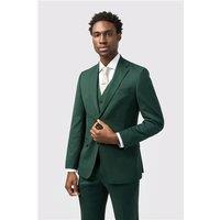 Alexandre Tailored Fit Italian Super 100'S Bottle Green Twill Men's Suit Jacket