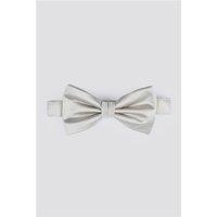 Limehaus Silver Satin Bow Tie Silver by Suit Direct