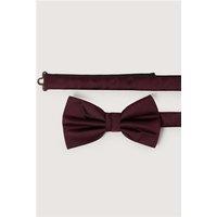 Limehaus Burgundy Satin Bow Tie Red