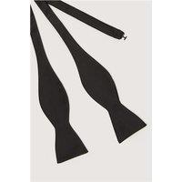 Limehaus Black Satin Self Bow Tie Black