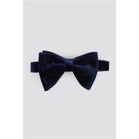 Limehaus Navy Blue Velvet Bow Tie Navy Blue by Suit Direct