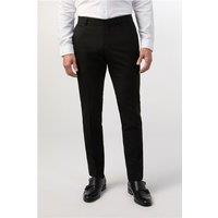 Limehaus Tailored Fit Black Stretch Men's Trousers