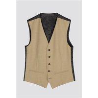 Farah Slim Fit Camel Flannel Waistcoat by Suit Direct